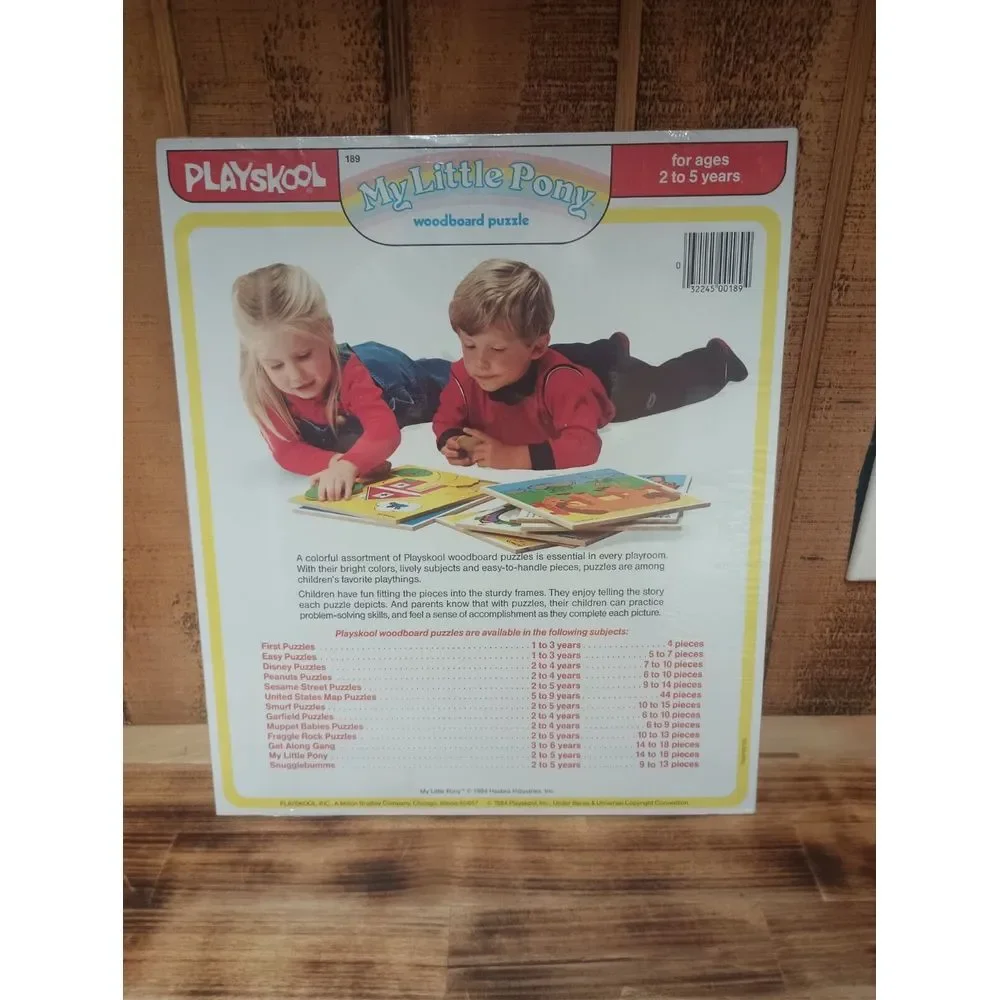 1984 Sealed 189-3 MY LITTLE PONY G1‎ MAJESTY & SPIKE Wooden Puzzle Playskool 9Pc